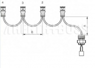 запчасти HB, Кабель 4 розетки
