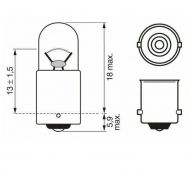 запчасти BOSCH, Лампа панели приборов 24V 2W