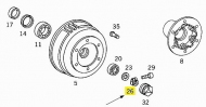 запчасти MB, Гайка ступицы