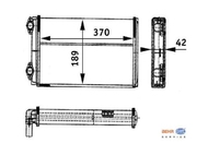 запчасти BEHR, Радиатор отопителя кабины МАЗ, MAN L2000